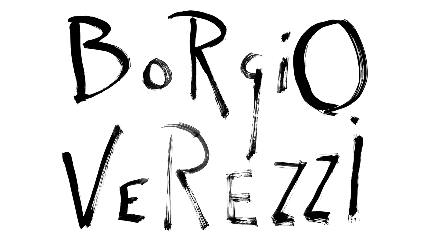 Segundo estudo do lettering Borgio Verezzi a pincel