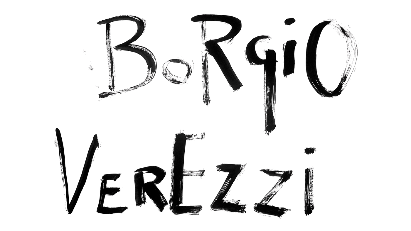 Estudo do lettering Borgio Verezzi a pincel por Flávio Scholles